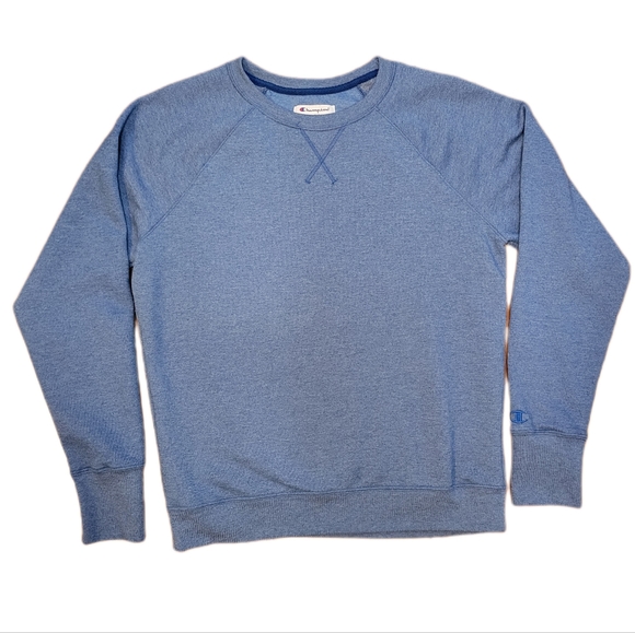 Champion Authentic Heathered Blue Crew Neck Sweatshirt Size M - Picture 3 of 9
